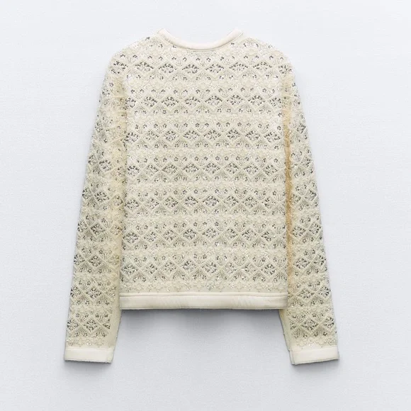Zara beaded knit cardigan - Picture 7 of 10